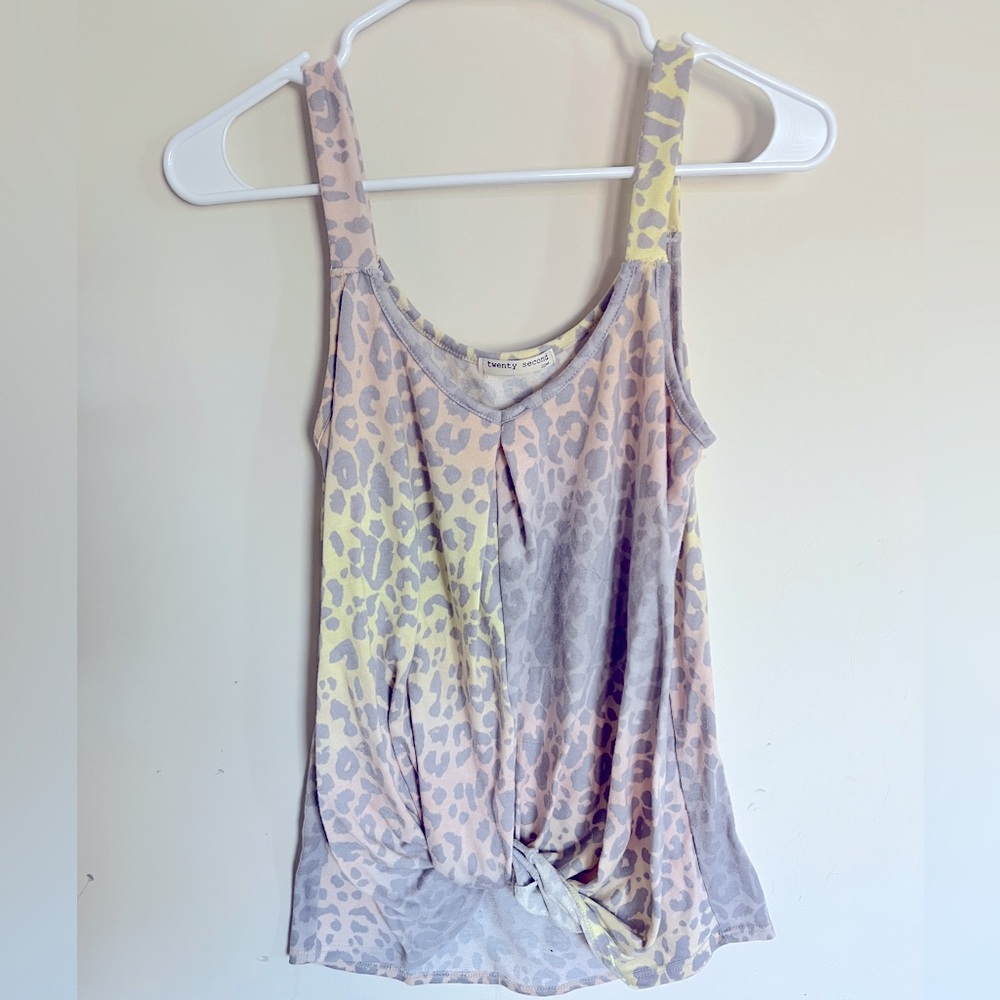 Cute and colorful animal print tank top, size small